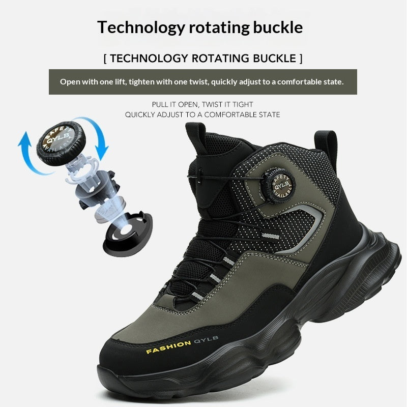 Comfortable Durable Safety Shoes With A Rotating Quick-release Buckle