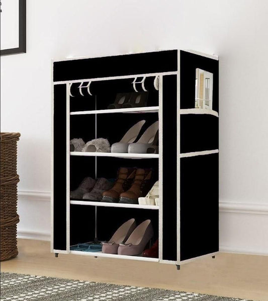 4 Rack Collapsible Wardrobe Cabinet and Shoe Rack